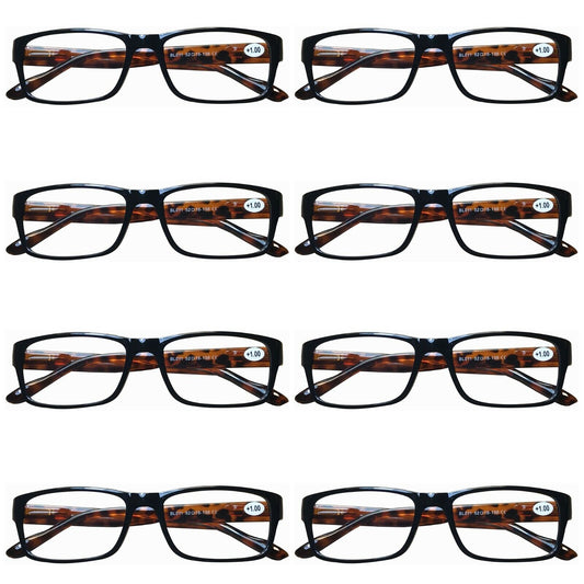 8PK Womens Mens Unisex Blue Light Blocking Reading Glasses Spring Hinge Readers