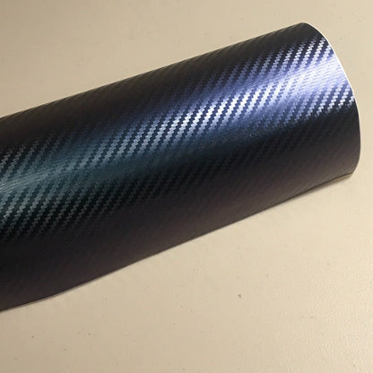 12" x 60" Carbon Fiber Blue Car Vinyl Wrap Auto Sticker Decal Film for Vehicle