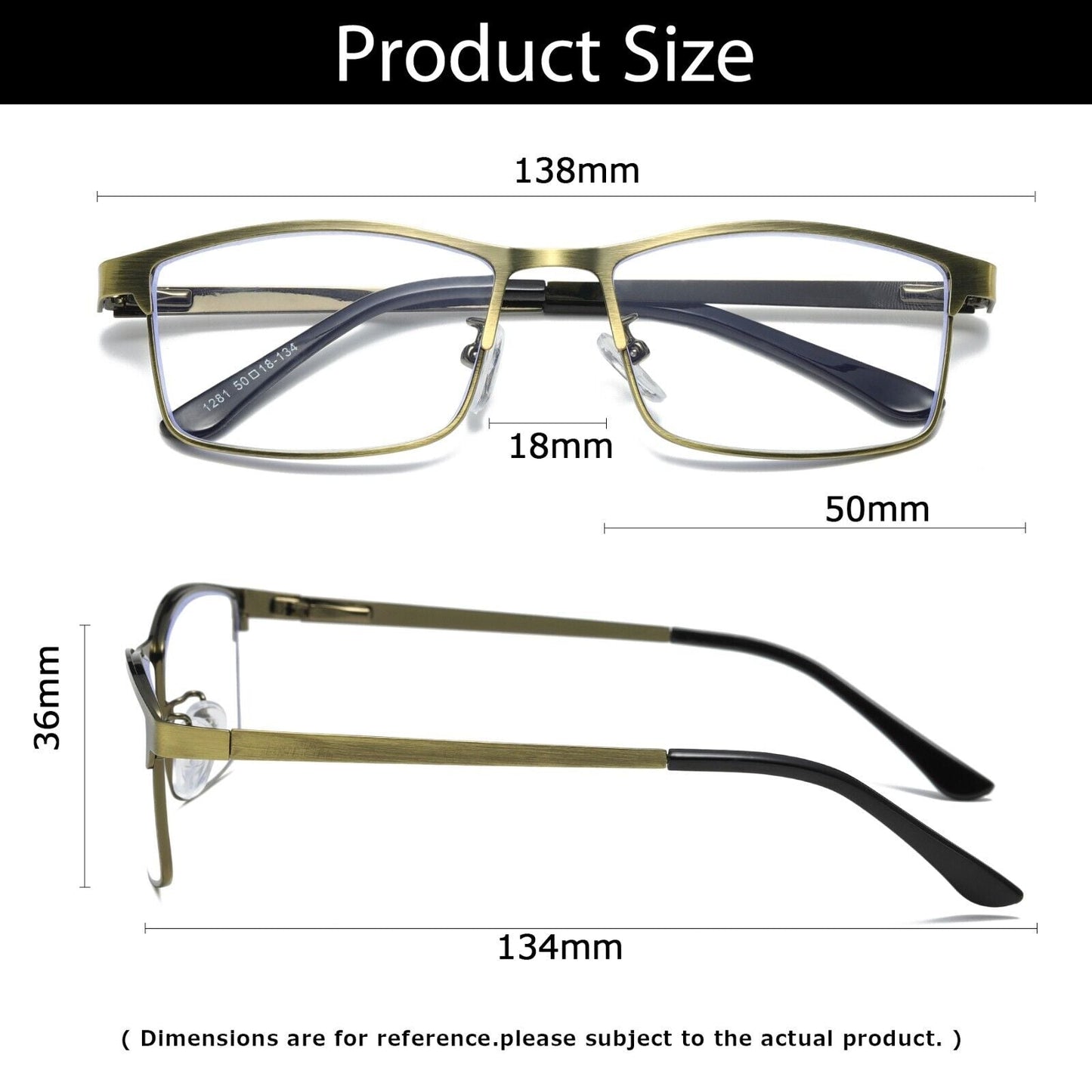 11 PK Mens Spring Hinge Metal Frame Blue Light Blocking Reading Glasses Readers