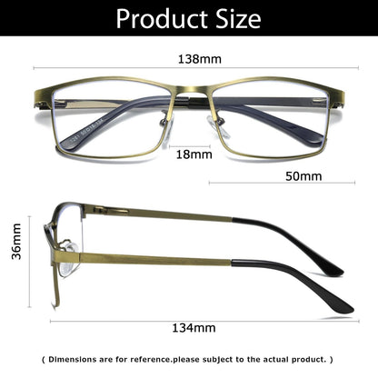 11 PK Mens Spring Hinge Metal Frame Blue Light Blocking Reading Glasses Readers