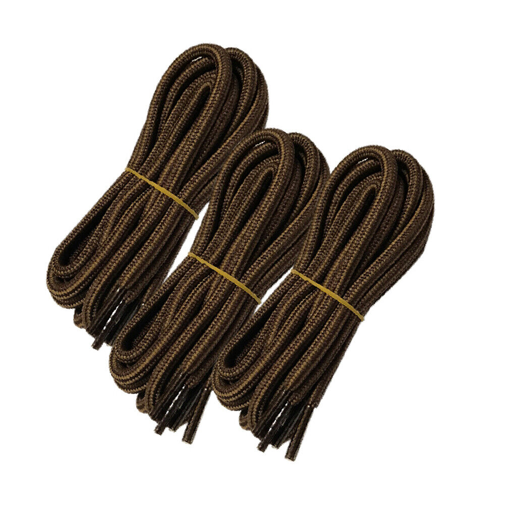 3pair 5mm Thick Heavy duty Round Hiking Work Military Boot Shoe laces Strings