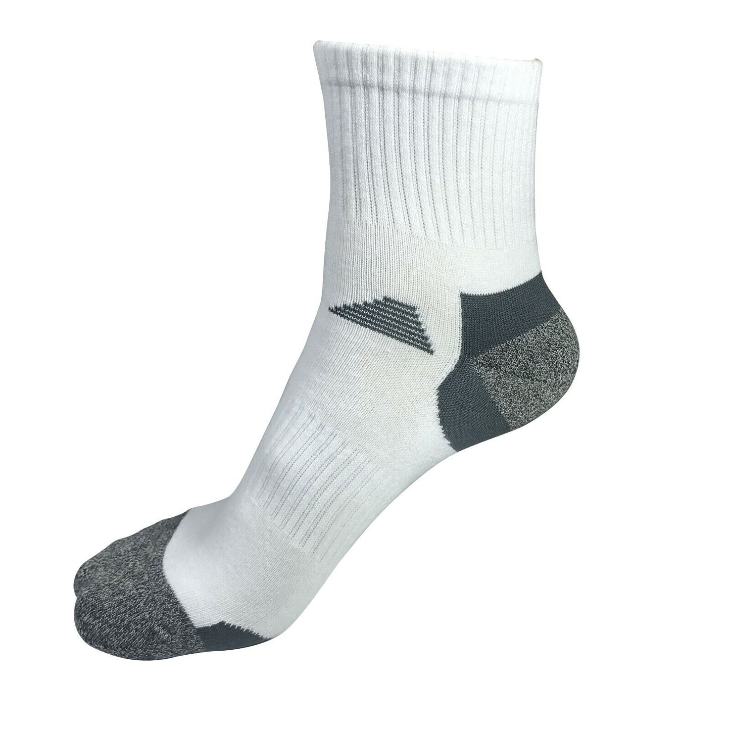 2 Pairs Mens Mid Cut Ankle Quarter Athletic Casual Sport Cotton Socks Size 6-12