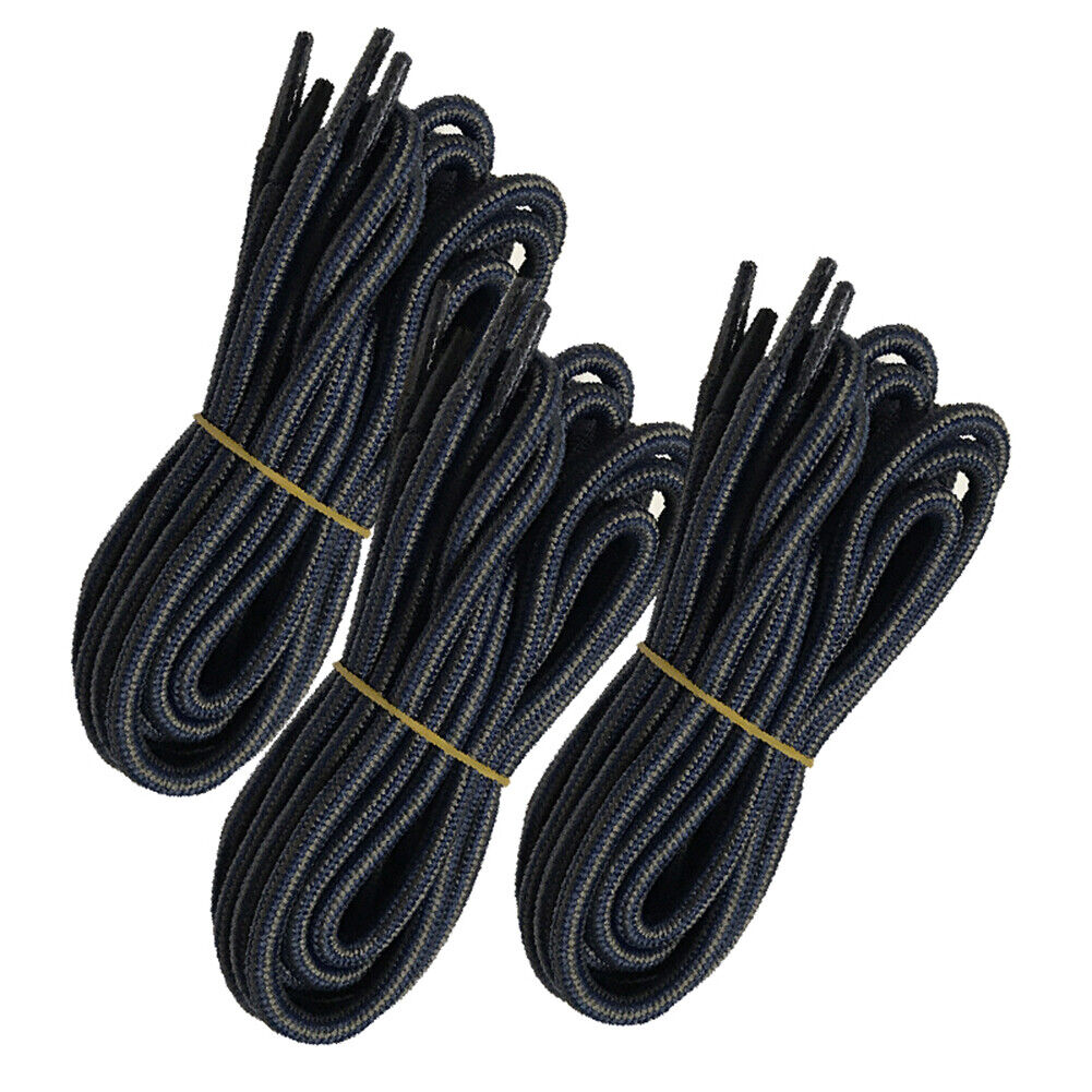 3pair 5mm Thick Heavy duty Round Hiking Work Military Boot Shoe laces Strings