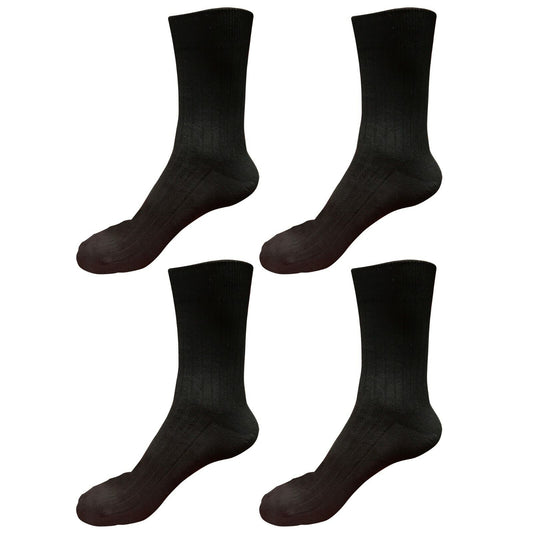 4 pairs 98% Cotton Mens Comfortable Casual Crew Dress Socks Mid Calf Size 9-11