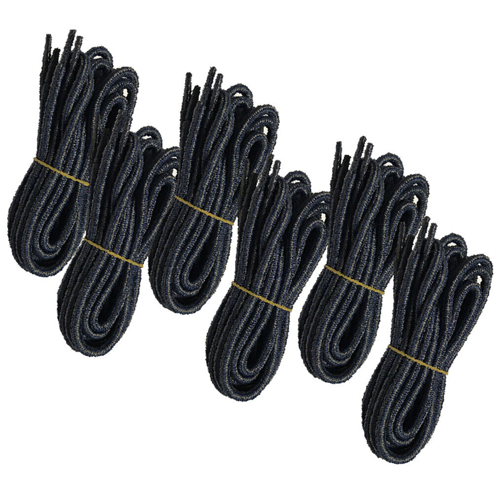 6pair 5mm Thick Heavy duty Round Hiking Work Boot Shoe laces Strings Replacement