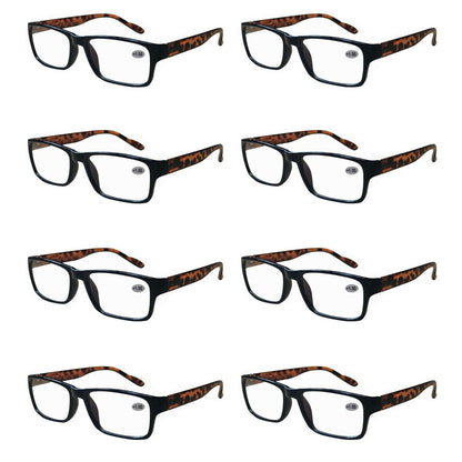 8 Pairs Womens Blue Light Blocking Ladies Reading Glasses Spring Hinge Readers