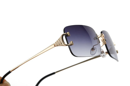 Unisex Retro Metal Frame Rimless Classic Fashion Sunglasses for Men Women Ladies