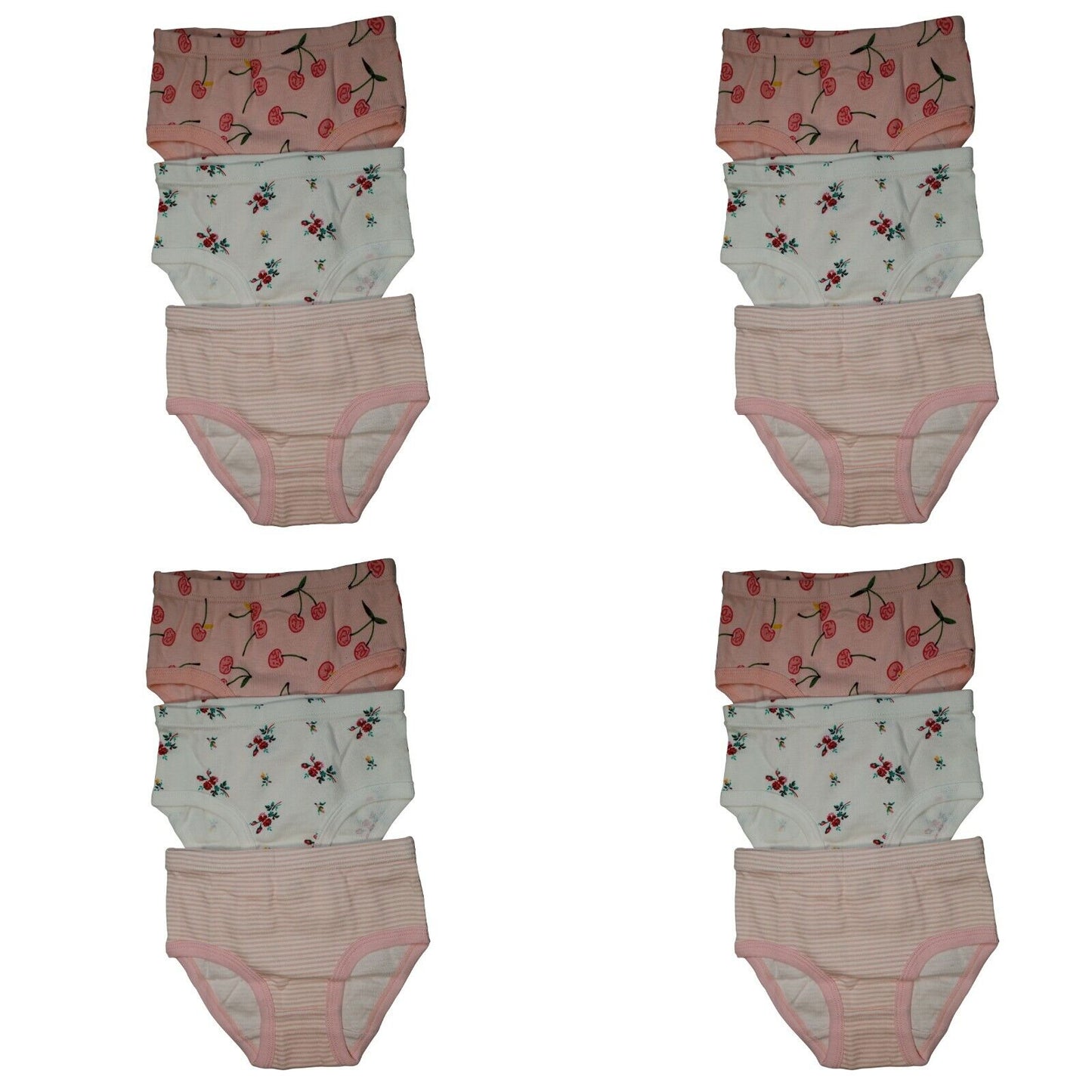 12 Pack Toddler Little Girls 100% Cotton Underwear Briefs Kids Panties 2T - 7T