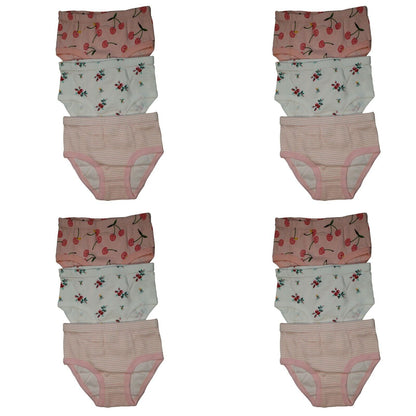 12 Pack Toddler Little Girls 100% Cotton Underwear Briefs Kids Panties 2T - 7T