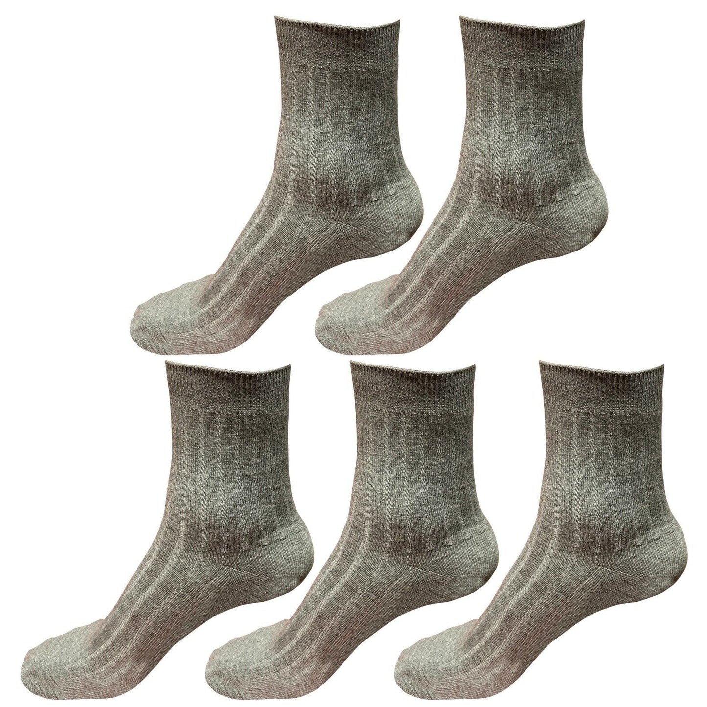 Lot 5 pairs Mens Classic Fashion Cotton Casual Solid Crew Dress Socks Size 6-10