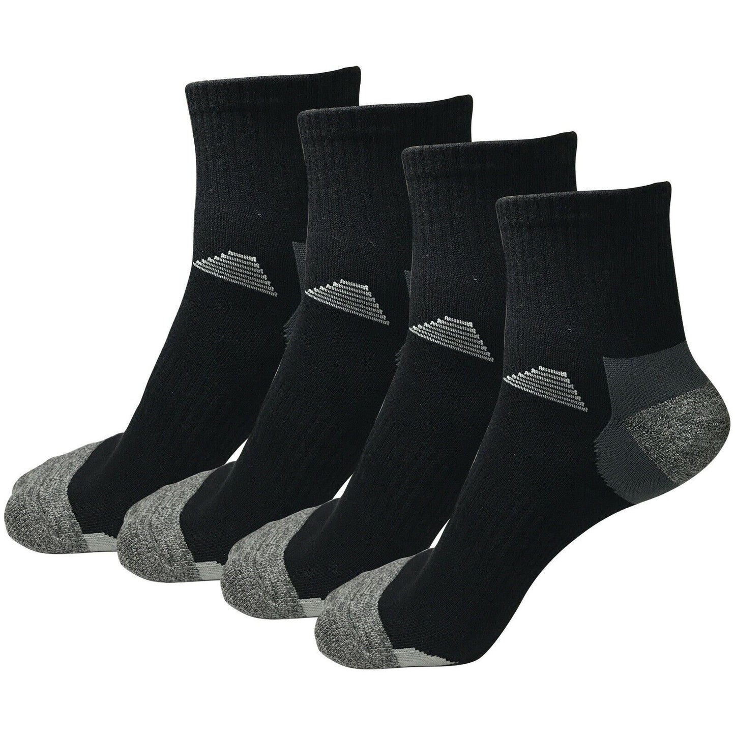 4 Pairs Mens Mid Cut Ankle Quarter Athletic Casual Sport Cotton Socks Size 6-12