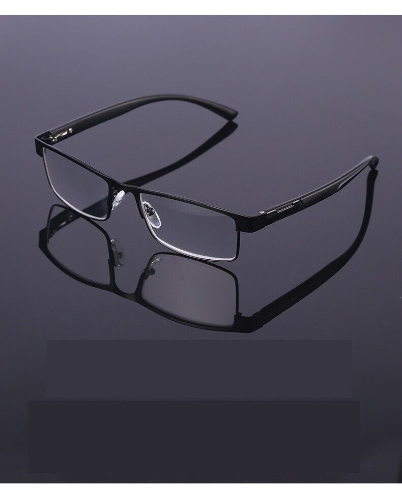 7 PK Mens Rectangular Blue Light Blocking Reading Glasses Spring Hinge Readers