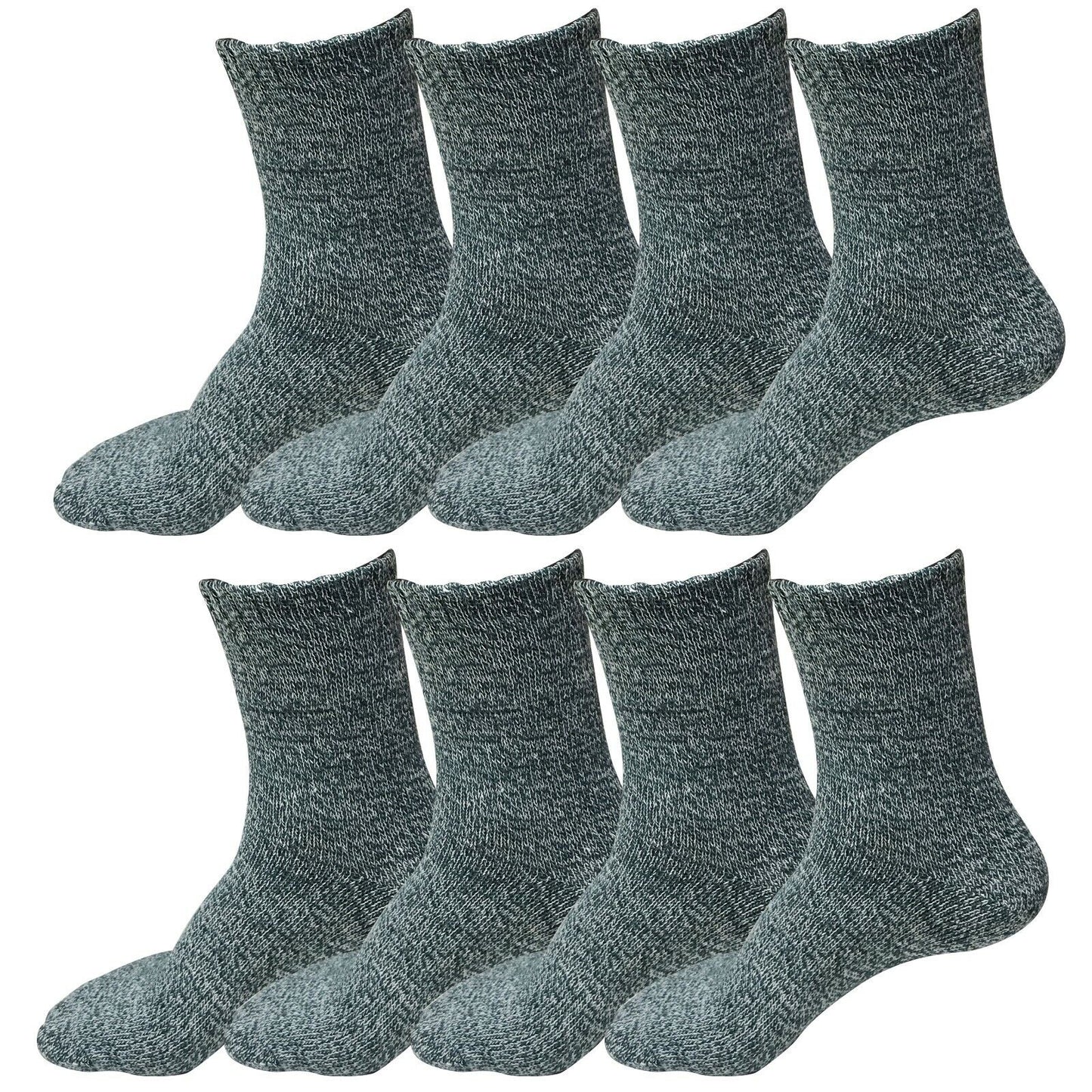 8 Pairs Womens Soft Winter Wool Thick Knit Thermal Warm Crew Cozy Boot Socks