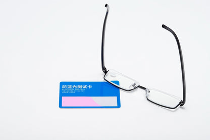 10PK Men Half Metal Frame Reading Glasses Blue Light Readers for Small Head Face