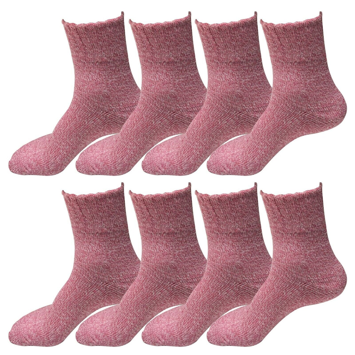 8 Pairs Womens Soft Winter Wool Thick Knit Thermal Warm Crew Cozy Boot Socks