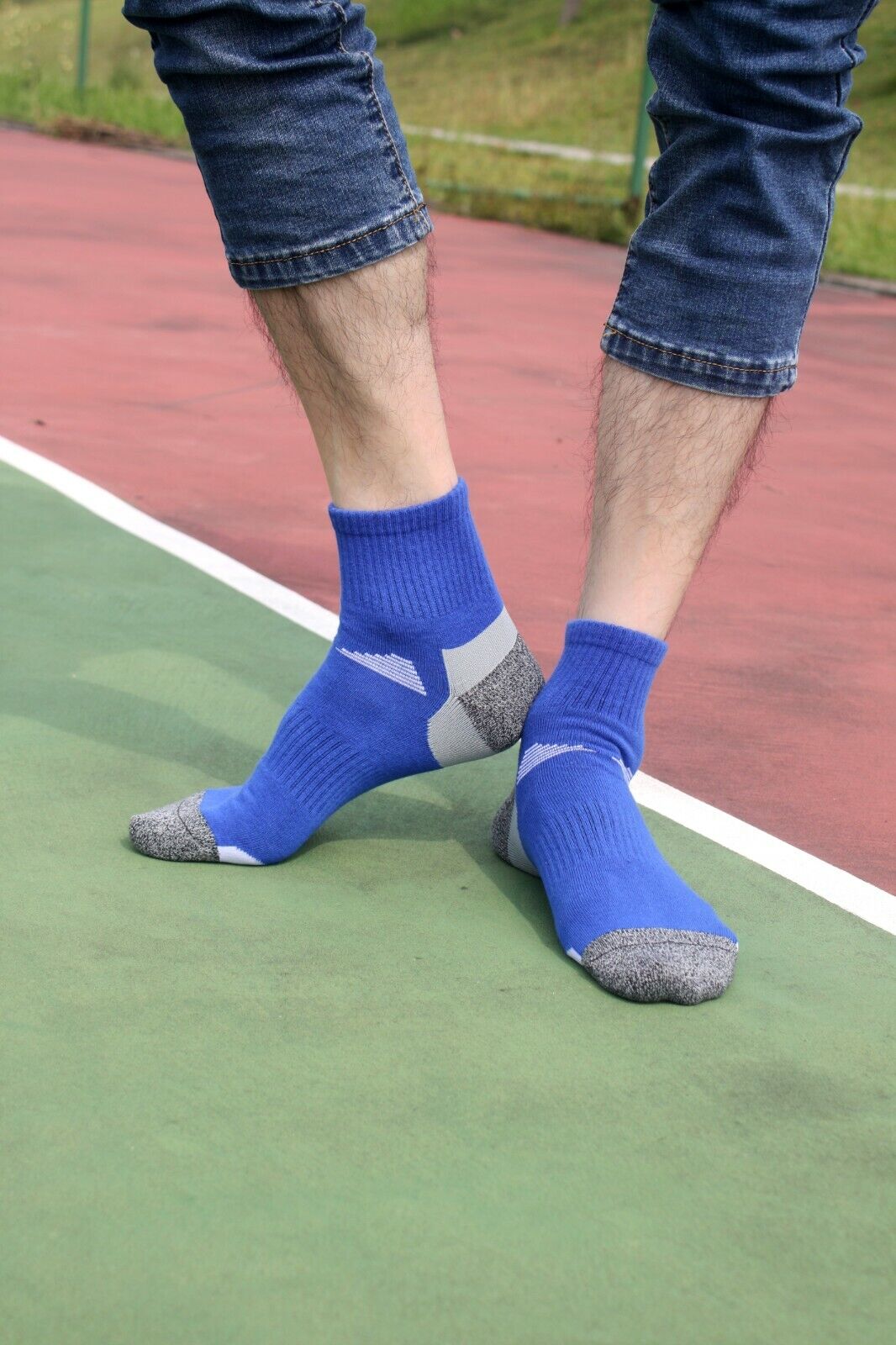 2 Pairs Mens Mid Cut Ankle Quarter Athletic Casual Sport Cotton Socks Size 6-12