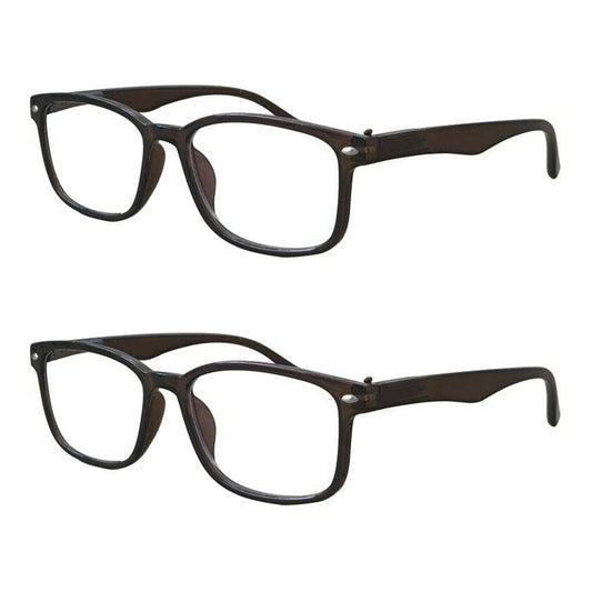 2 Pack Women Unisex Classic Reading Glasses Spring Hinge Anti Blue Light Readers