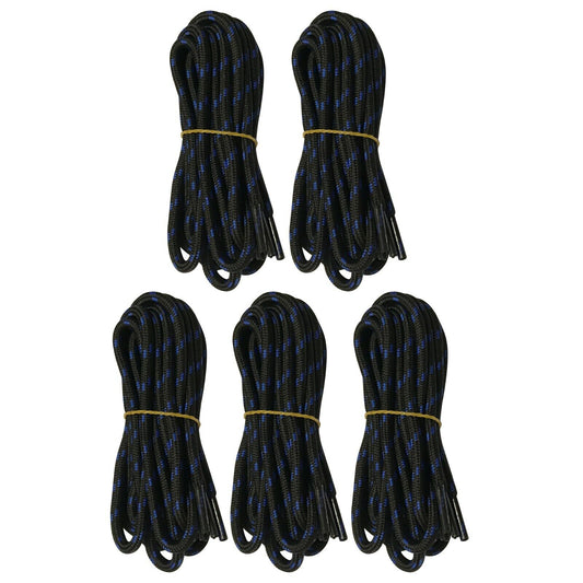 5 pairs 5mm Thick Heavy duty Round Hiking Work Boot Shoe laces Military Strings