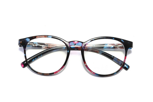 1 Pair Ladies Womens Round Big Frame Blue Light Blocking Reading Glasses Readers