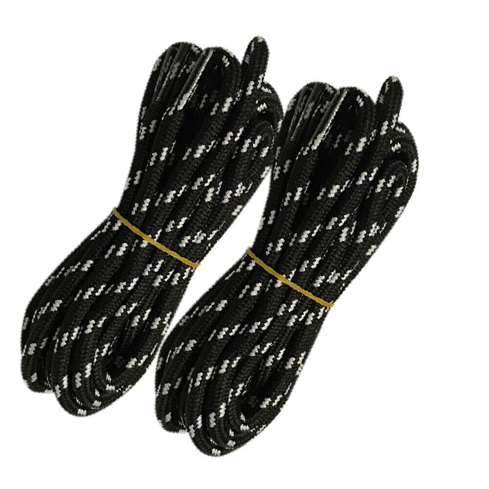 2pair 5mm Thick Heavy duty Round Boot Shoe laces Strings for Hiking Work Walking