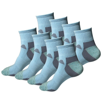 8 Pair Womens Mid Cut Ankle Quarter Athletic Casual Sport Cotton Socks Size 5-10