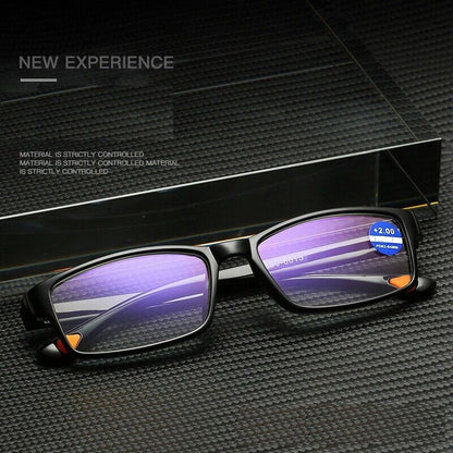 7 Packs Mens Womens Rectangle Frame Reading Glasses Classic Style Black Readers