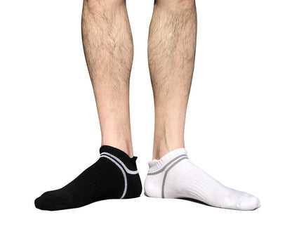 5 pair Mens Low Cut Ankle Cotton Athletic Cushion Casual Solid Comfortable Socks