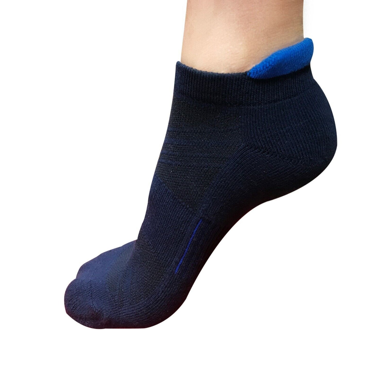 Lot 1-12 Mens Low Cut Ankle Cotton Athletic Cushion Sport Running Socks Blue 12