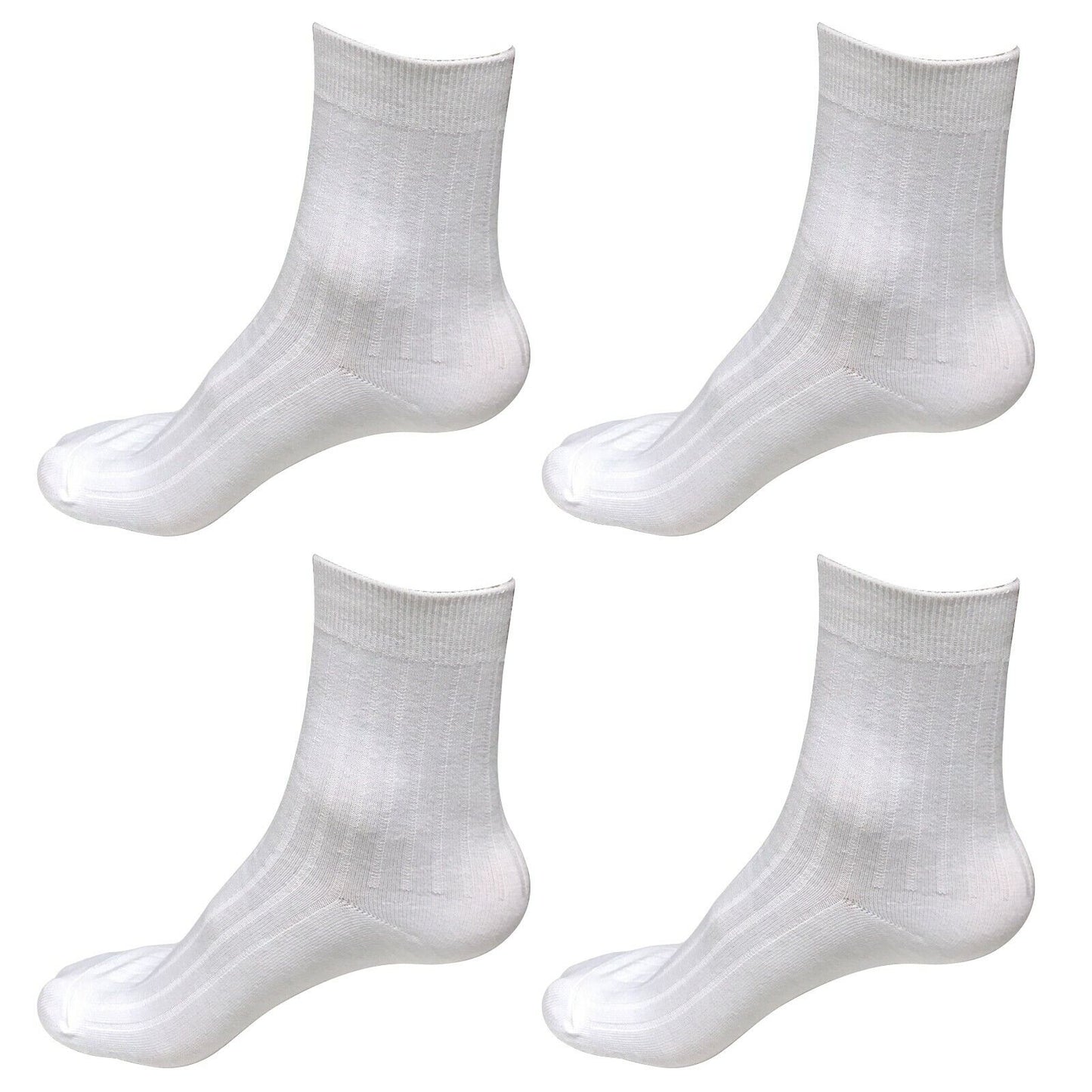 Lot 4 pairs Mens Classic Fashion Cotton Casual Solid Crew Dress Socks Size 6-10