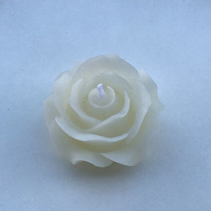 4 Set 100% Pure Natural Handmade Rose Flower Shape Beeswax Candles Cotton Wick