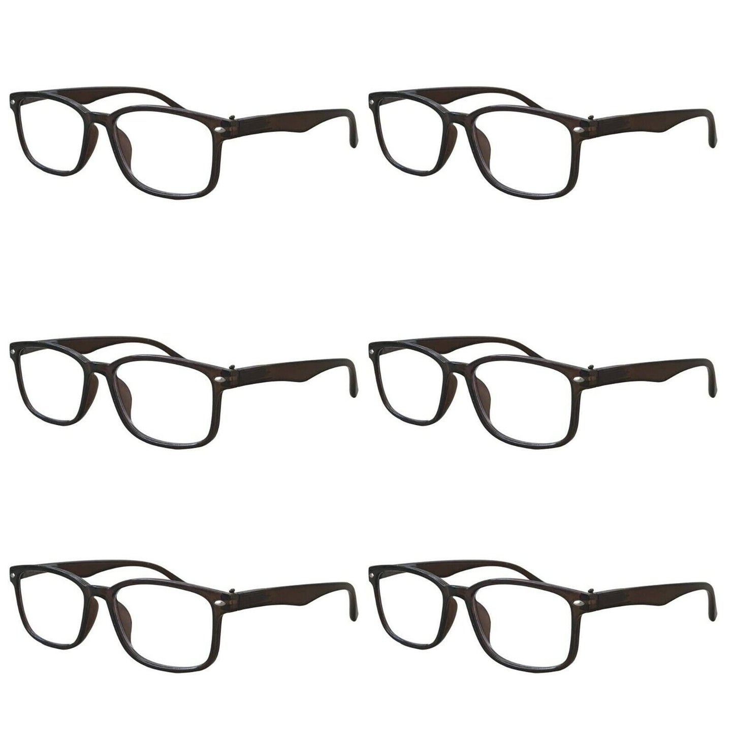 6 Pack Women Unisex Classic Reading Glasses Spring Hinge Anti Blue Light Readers