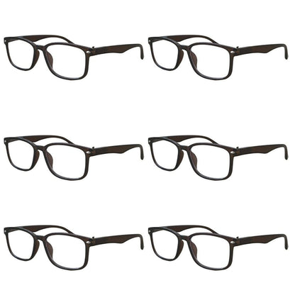 6 Pack Women Unisex Classic Reading Glasses Spring Hinge Anti Blue Light Readers