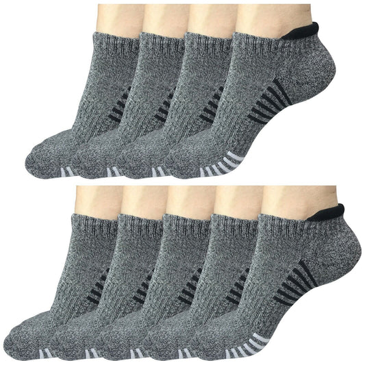 9 Pair Mens Low Cut Ankle Breathable Cotton Cushion Athletic Running Sport Socks