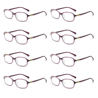 8 PK Womens Blue Light Blocking Reading Glasses Readers for Computer Paper Work