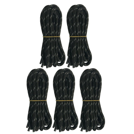 5 pairs 5mm Thick Heavy duty Round Hiking Work Boot Shoe laces Military Strings