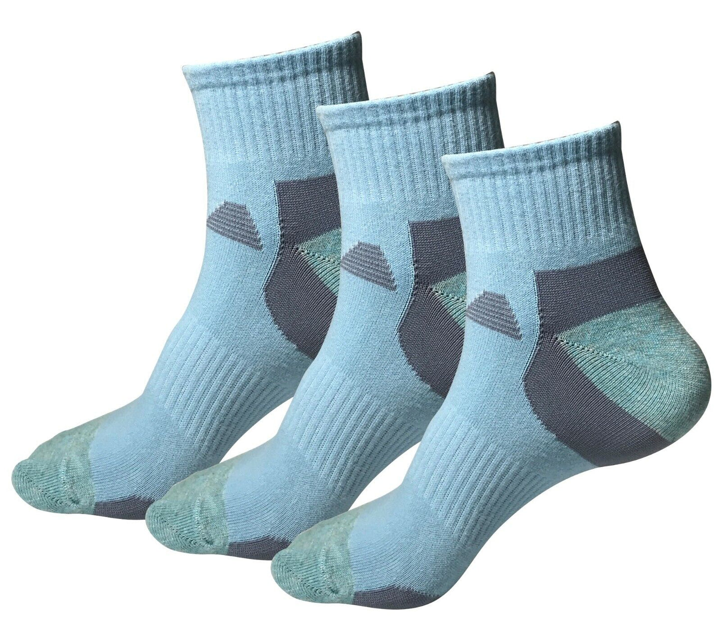 3 Pair Womens Mid Cut Ankle Quarter Athletic Casual Sport Cotton Socks Size 5-10