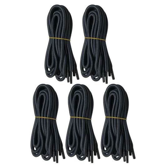 5pair 5mm Thick Heavy duty Round Hiking Work Boot Shoe laces Strings Replacement