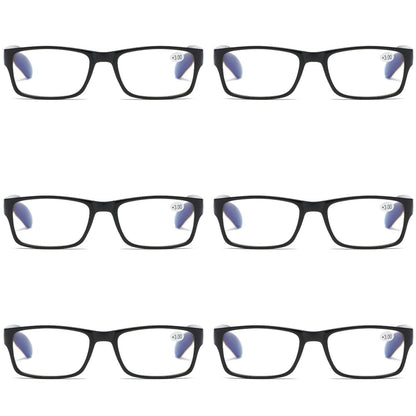 6 PK Unisex Anti Blue Light Reading Glasses Spring Hinge Readers for Men Women