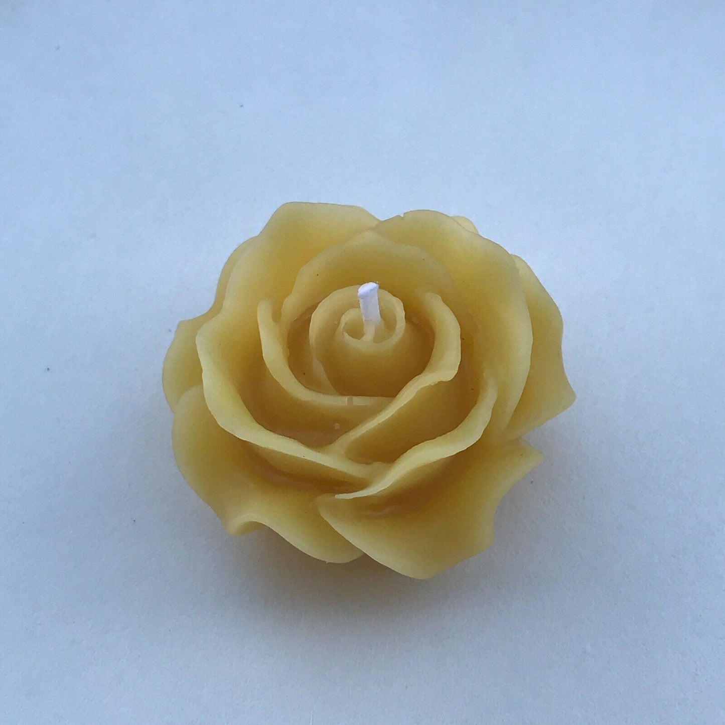 4 Set 100% Pure Natural Handmade Rose Flower Shape Beeswax Candles Cotton Wick