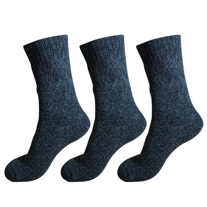 3pair Mens Heavy Duty Thick Winter Thermal Warm Hiking Knit Crew Wool Boot Socks