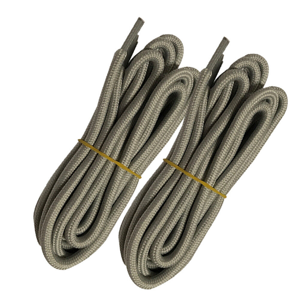 2pair 5mm Thick Heavy duty Round Boot Shoe laces Strings for Hiking Work Walking