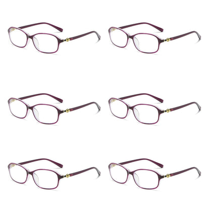 6 PK Womens Blue Light Blocking Reading Glasses Readers for Computer Paper Work