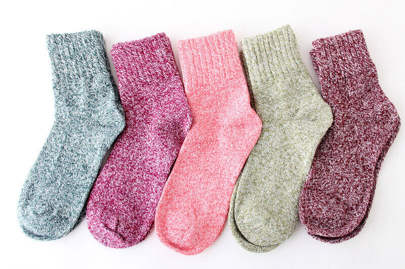 8 Pairs Womens Soft Winter Wool Thick Knit Thermal Warm Crew Cozy Boot Socks