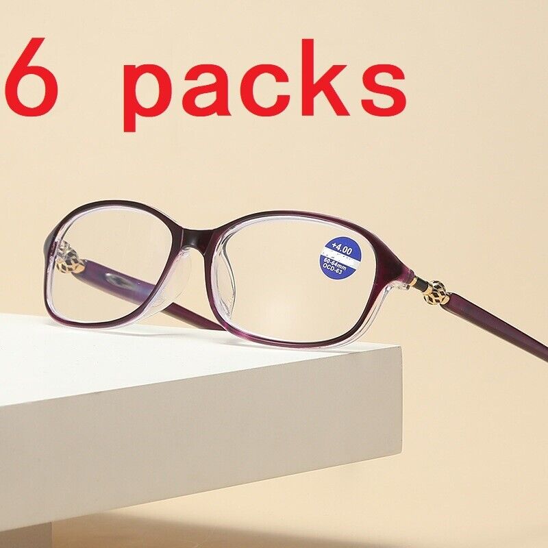 6Set Women Ladies Oval Frame Reading Glasses Classic Readers 1.50 2.00 3.00 3.50