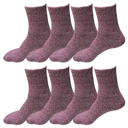 8 Pairs Womens Soft Winter Wool Thick Knit Thermal Warm Crew Cozy Boot Socks