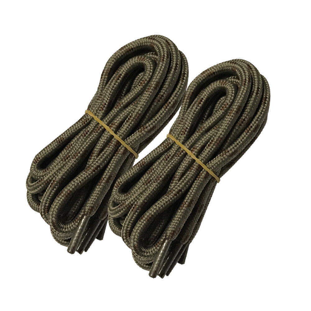 2pair 5mm Thick Heavy duty Round Boot Shoe laces Strings for Hiking Work Walking