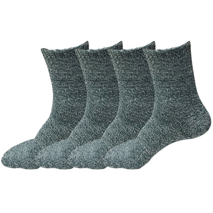 4 Pairs Womens Soft Winter Wool Thick Knit Thermal Warm Crew Cozy Boot Socks