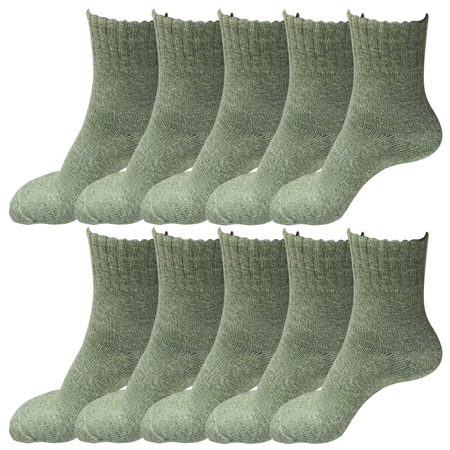 10 Pairs Womens Soft Winter Wool Thick Knit Thermal Warm Crew Cozy Boot Socks