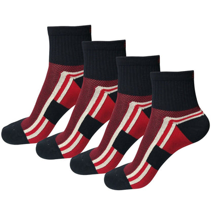 4Pair Mens Breathable Ankle Quarter Athletic Casual Sport Cotton Socks Size 6-12