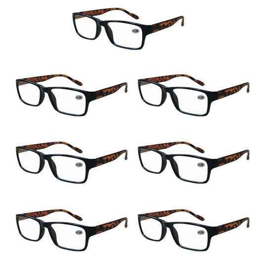 7 Pairs Womens Blue Light Blocking Ladies Reading Glasses Spring Hinge Readers